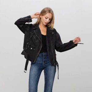 Insane Gene Ride or Die Oversized Moto Jacket size Medium